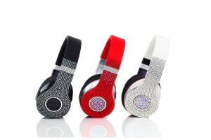 Jimmy Crystal headphones with Swarovski crystals.