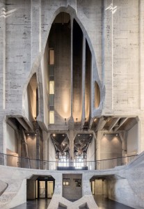 Exterior shot of the Thomas Heatherwick-designed Zeitz MOCAA in Cape Town, formerly an abandoned grain silo.