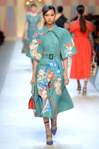 Model on the catwalk
