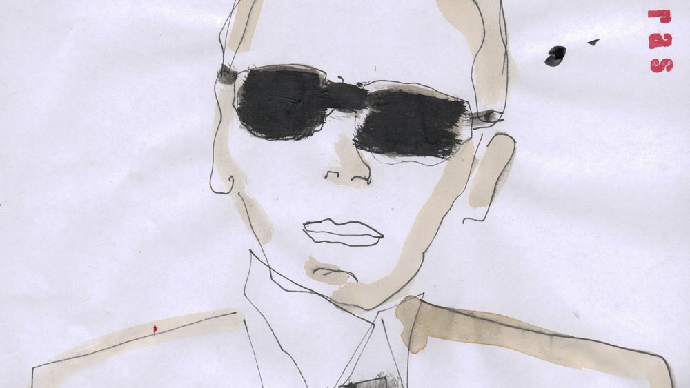 A portrait of Karl Lagerfeld by Antonio Marras.