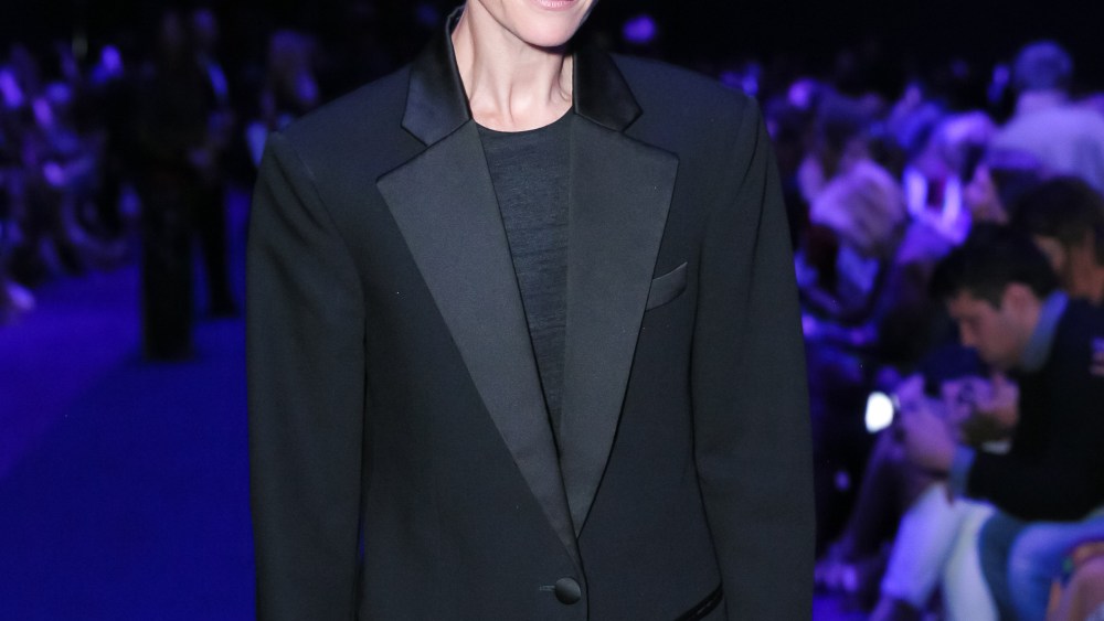 Kate Lanphear in the front rowVersace show, Spring Summer 2017, Milan Fashion Week, Italy - 23 Sep 2016