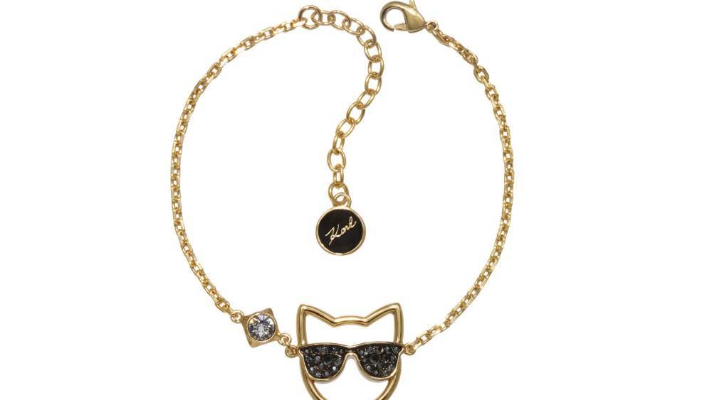 A Karl Lagerfeld necklace with Swarovski crystals.