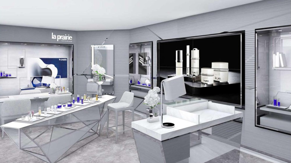 A rendering of La Prairie's new retail concept at Bloomingdale’s 59th Street.