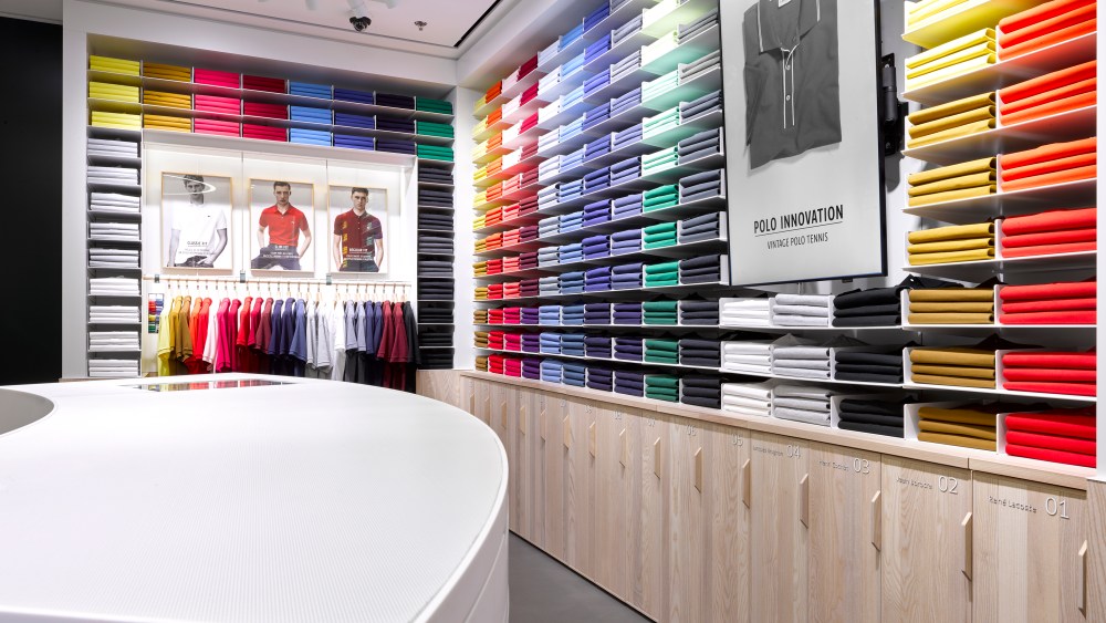 A Lacoste store's Polo display