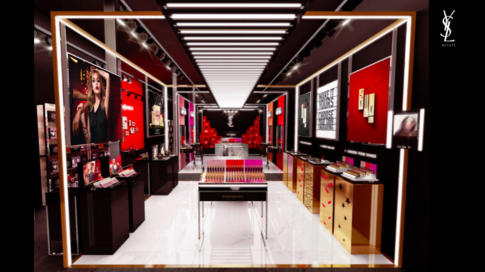 The Yves Saint Laurent Beauty SoHo pop-up shop.
