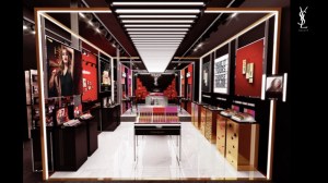The Yves Saint Laurent Beauty SoHo pop-up shop.