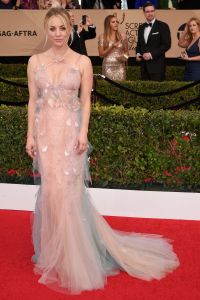 Kaley CuocoThe 23rd Annual Screen Actors Guild Awards, Arrivals, Los Angeles, USA - 29 Jan 2017WEARING MARCHESA SAME OUTFIT AS CATWALK MODEL *5897015a