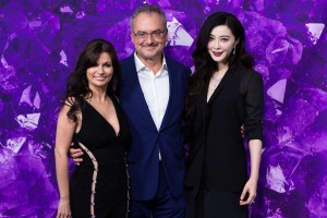 From left to right: La Perla designer Julia Haart, brand owner Silvio Scalia, and Chinese actress Fan Bingbing.