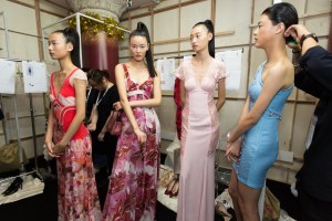 Models backstage.