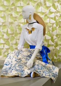 Oscar de la Renta, Evening Ensemble with Reproduction Blouse, Resort 2002.