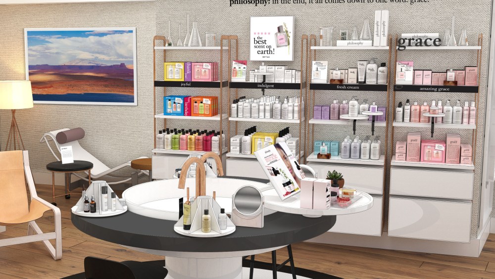 A rendering of Philosophy's Wellbeing Workshop that will open at the World Trade Center's Oculus.
