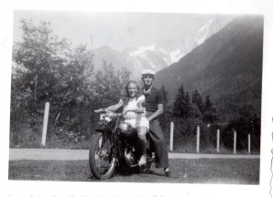 Photograph of Paulo and Maya, Chamonix (French Alps), August 10,1946