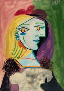 Pablo PicassoFemme au béret rouge à pompon,1937Oil on canvas25 9/16 x 18 1/8 inches 65 x 46 cm