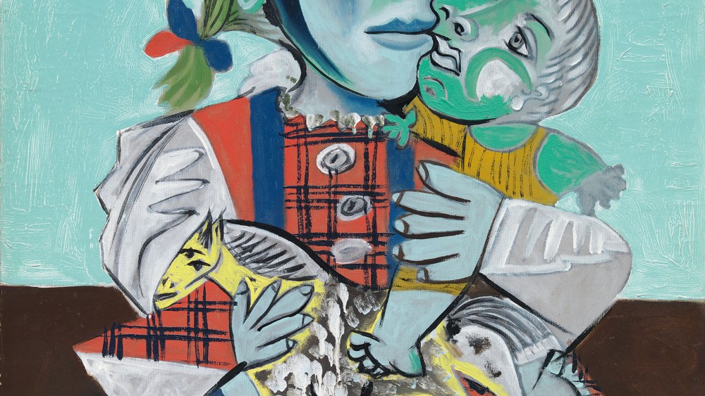 Pablo Picasso Maya à la poupée et au cheval, 1938 Oil on canvas 28 3/4 x 23 5/8 inches 73 x 60 cm