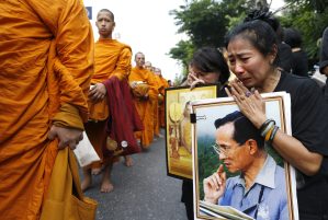 Bhumibol's death at age 88 last year after a reign of seven decades sparked a national outpouring of grief and a year of mourning that will culminate with his cremation on Oct. 26.