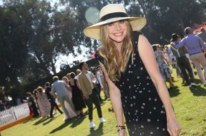 Sarah ChalkeVeuve Cliquot Polo Classic, Inside, Los Angeles, USA - 14 Oct 2017