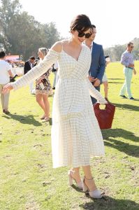Camilla BelleVeuve Cliquot Polo Classic, Inside, Los Angeles, USA - 14 Oct 2017