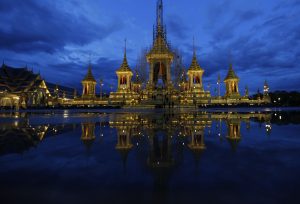 A view of the royal crematorium where an elaborate five-day funeral for the late King will be held. Oct. 26 has been declared a national public holiday in Thailand.