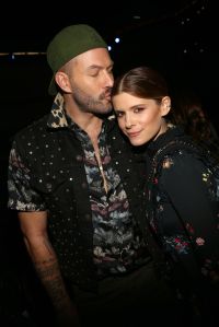 Johnny Wujek and Kate Mara in the front rowErdem x H&M Launch event, Front Row, Los Angeles, USA - 18 Oct 2017