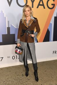 Pom KlementieffLouis Vuitton 'Volez, Voguez, Voyagez' exhibition opening, Arrivals, New York, USA - 26 Oct 2017