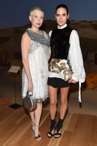 Michelle Williams and Jennifer ConnellyLouis Vuitton 'Volez, Voguez, Voyagez' exhibition opening, Inside, New York, USA - 26 Oct 2017