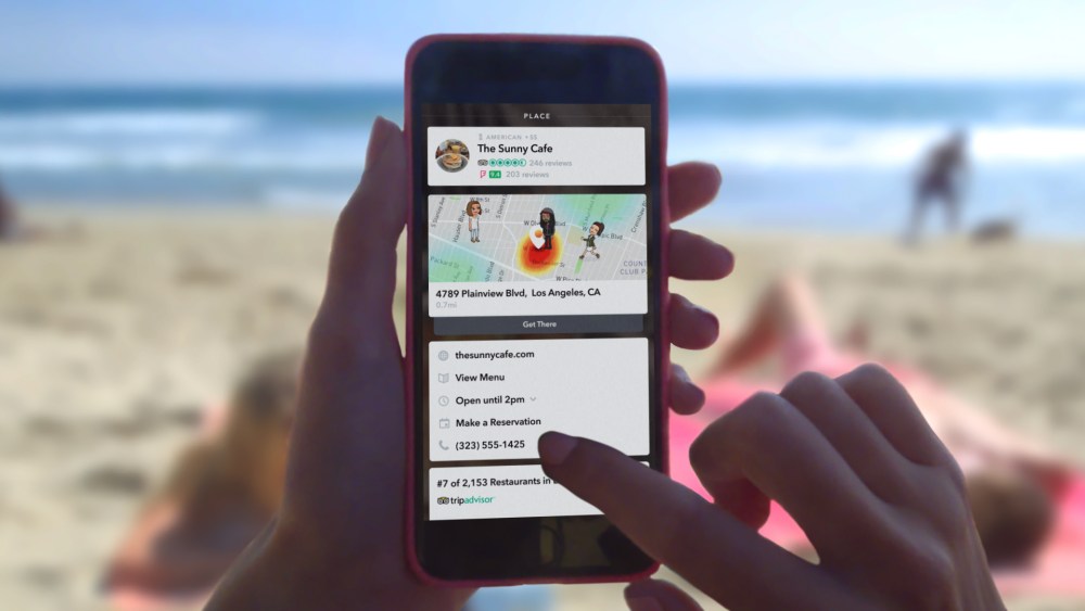 snapchat context card