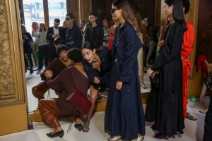 Backstage at Stella McCartney RTW Spring 2018