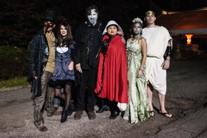 The scene at the You Are So Lucky Halloween party.