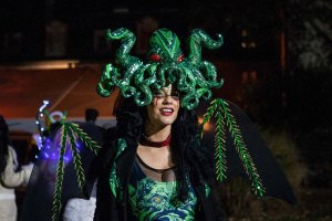The scene at the You Are So Lucky Halloween party.