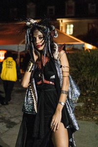 The scene at the You Are So Lucky Halloween party.
