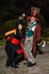The scene at the You Are So Lucky Halloween party.