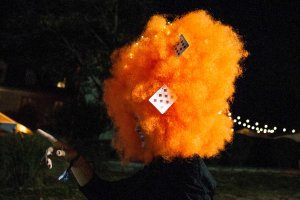 The scene at the You Are So Lucky Halloween party.