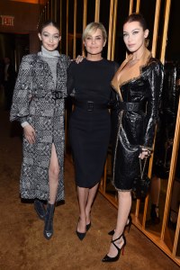 Gigi Hadid, Yolanda Hadid, Bella HadidV Magazine dinner in honor of Karl Lagerfeld, New York, USA - 23 Oct 2017
