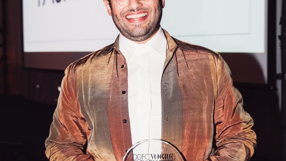 Faissal El-Malak, winner of the DDFC Vogue Arabia Fashion Prize for Ready to Wear