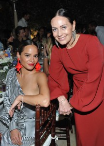 WEST HOLLYWOOD, CA - NOVEMBER 16: Sophie Lopez (L) and Zimmermann Founder/designer Nicky Zimmermann at Zimmermann Los Angeles Dinner at Sunset Tower on November 16, 2017 in West Hollywood, California.  (Photo by Donato Sardella/Getty Images)
