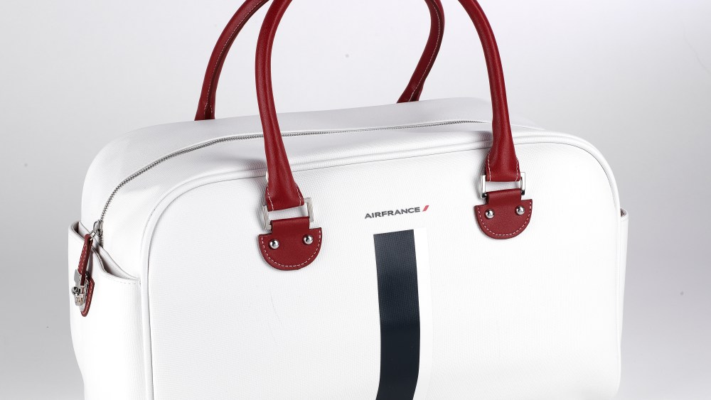 An Air France bowling bag.