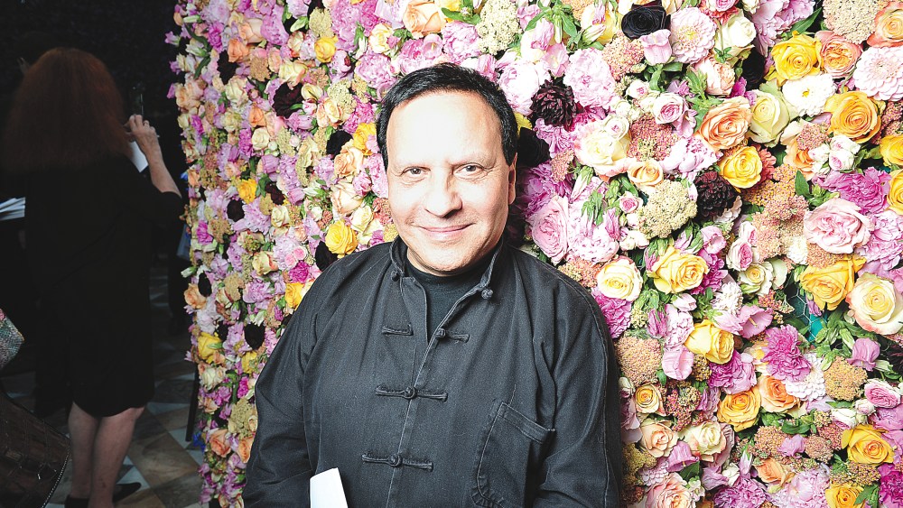 Azzedine Alaia attends Raf Simons debut collection for Jil Sanders Couture fall 2012 show.