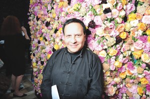 Azzedine Alaia attends Raf Simons debut collection for Jil Sanders Couture fall 2012 show.