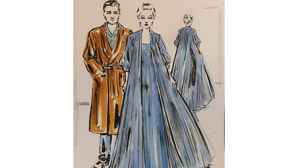 A sketch of the costumes for "Marnie" by Arianne Phillips