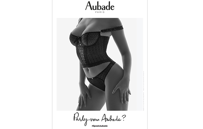 An ad from Aubade's fall 2018 campaign