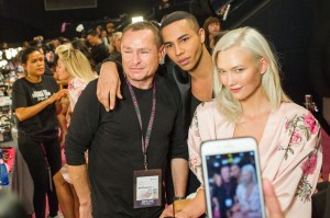 Tom Pecheux, Olivier Rousteing and Karlie Kloss