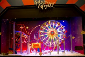 The holiday window at Galeries Lafayette.