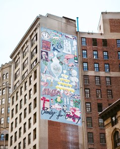 Blondey McCoy unveils three Burberry murals in Manhattan.