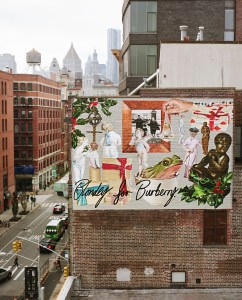 Blondey McCoy unveils three Burberry murals in Manhattan.