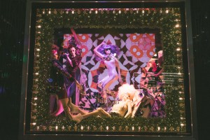 Bloomingdale's holiday windows have scenes and songs from the upcoming movie "The Greatest Showman."