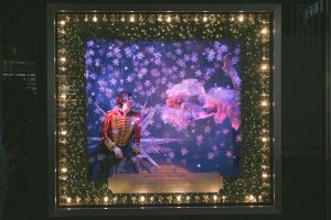 Bloomingdale's holiday windows have scenes and songs from the upcoming movie "The Greatest Showman."