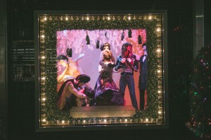 Bloomingdale's holiday windows have scenes and songs from the upcoming movie "The Greatest Showman."