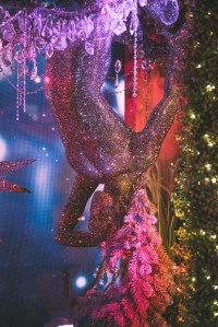 Bloomingdale's holiday windows have scenes and songs from the upcoming movie "The Greatest Showman."