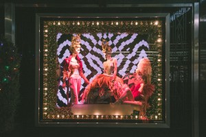 Bloomingdale's holiday windows have scenes and songs from the upcoming movie "The Greatest Showman."