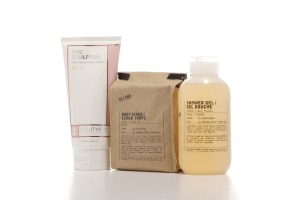 Beauty Bioscience's Skin Firming Body Cream and Le Labo's Body Scrub and Shower Gel